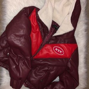 Retro style Sherpa bomber jacket